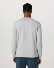 Vuori Long Sleeve Ponto Performance Tee Frost Grey Heather