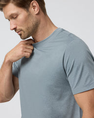 Vuori Short Sleeve Ponto Performance Tee Dusty Blue Heather
