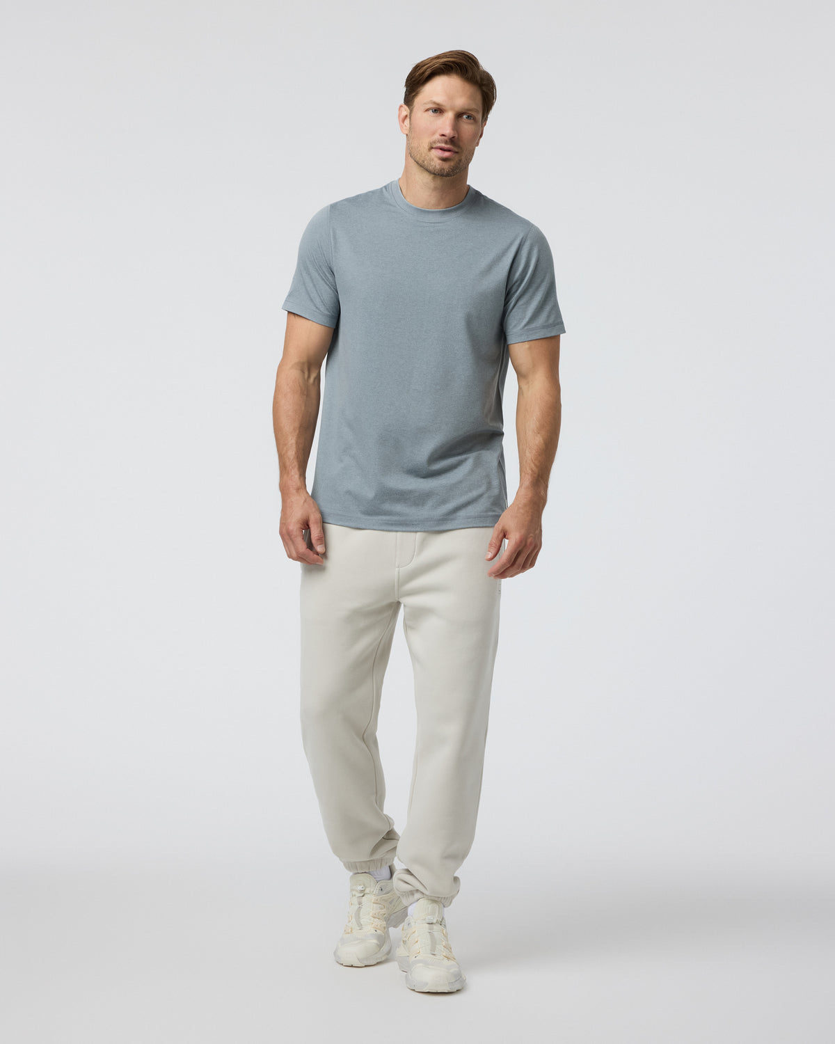 Vuori Short Sleeve Ponto Performance Tee Dusty Blue Heather
