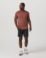 Vuori Short Sleeve Ponto Performance Tee Firebrick Heather