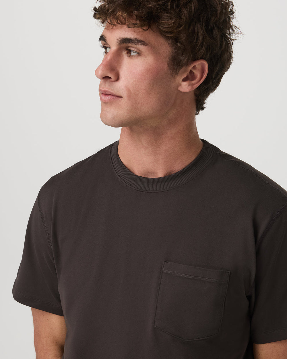 Vuori Men's Short Sleeve Ponto Pocket Tee - Relaxed Fit Carbon