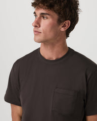 Vuori Men's Short Sleeve Ponto Pocket Tee - Relaxed Fit Carbon