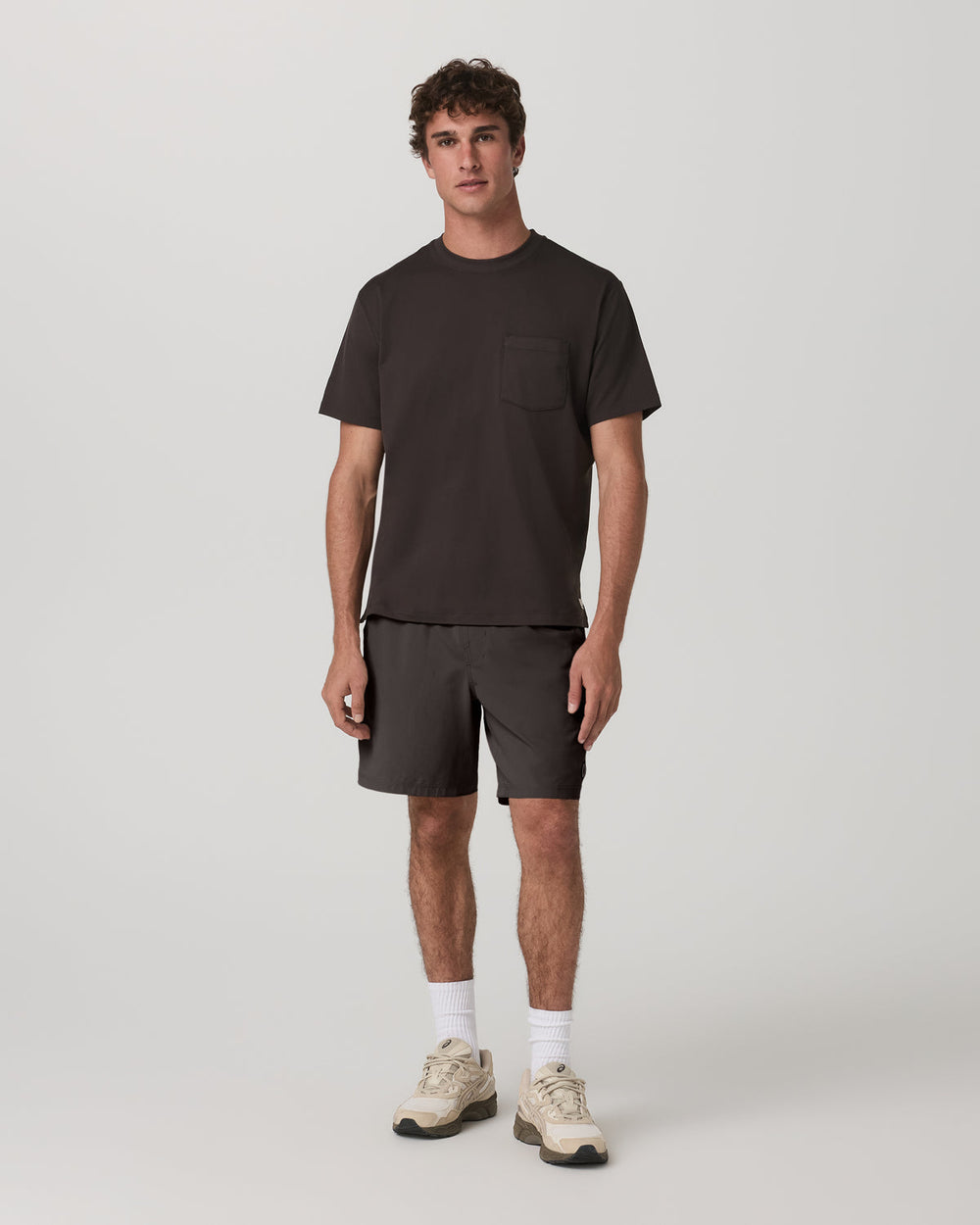 Vuori Men's Short Sleeve Ponto Pocket Tee - Relaxed Fit Carbon
