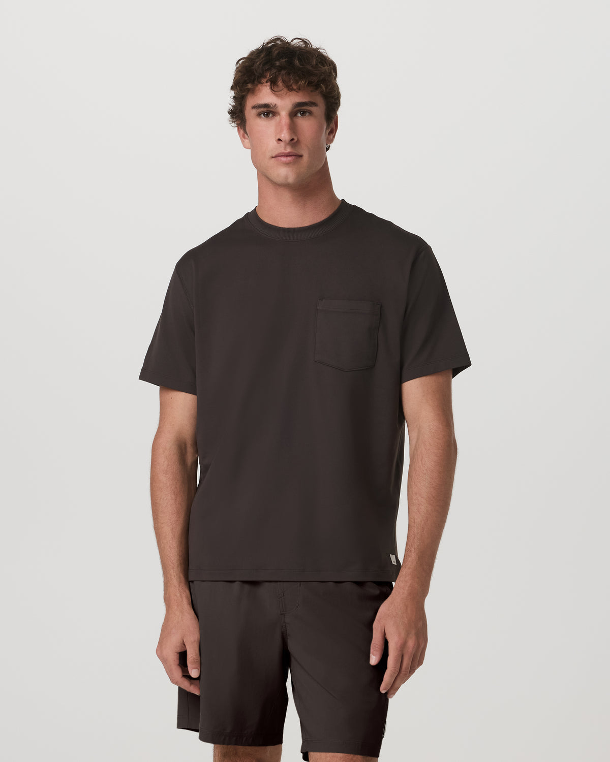 Vuori Men's Short Sleeve Ponto Pocket Tee - Relaxed Fit Carbon