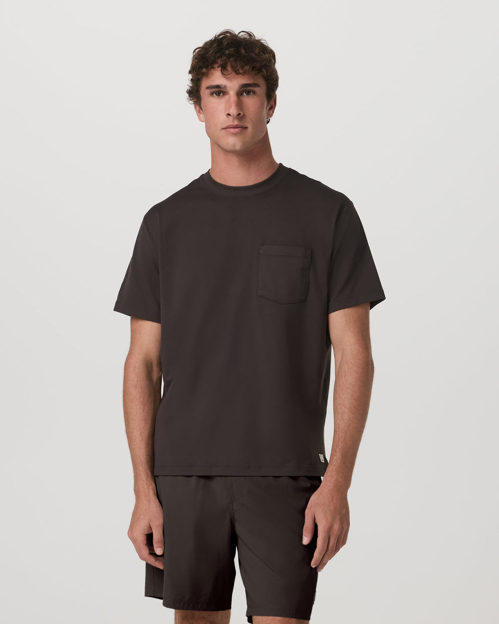 Vuori Men's Short Sleeve Ponto Pocket Tee - Relaxed Fit Carbon