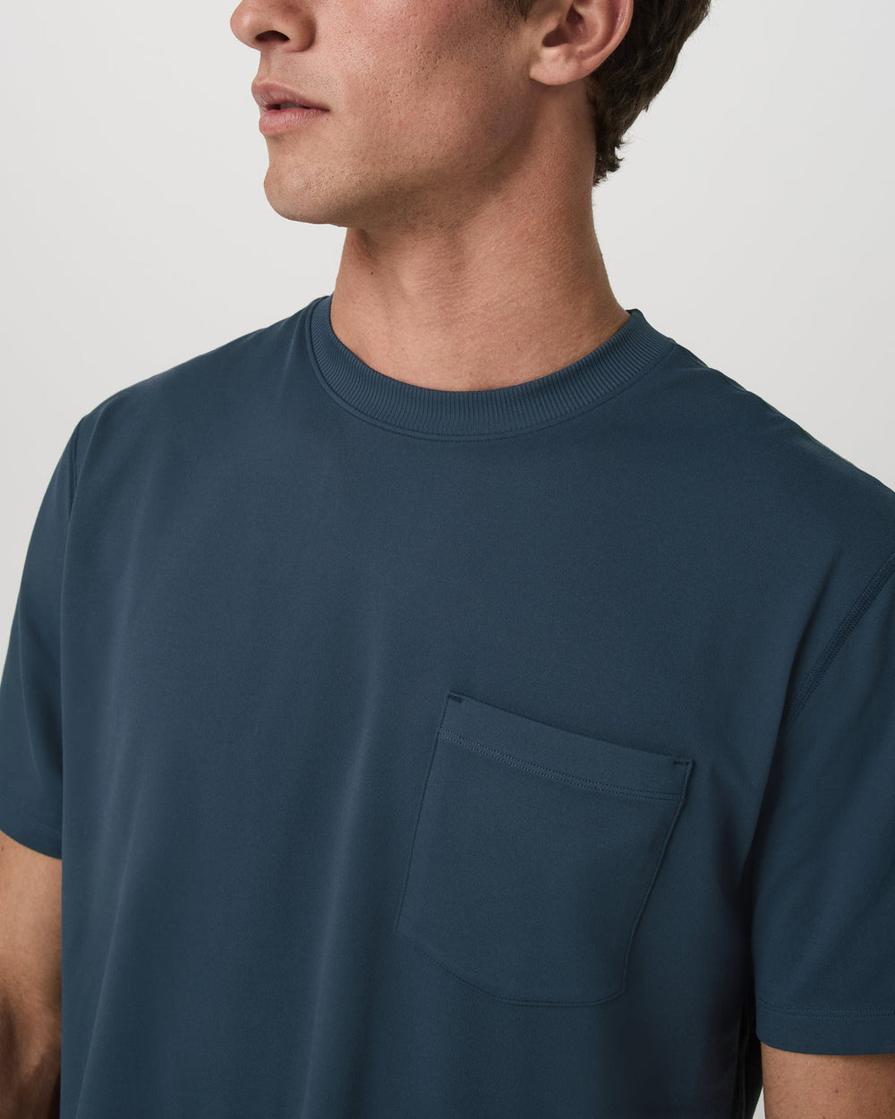Vuori Short Sleeve Ponto Pocket Tee - Relaxed Fit Ocean Blue