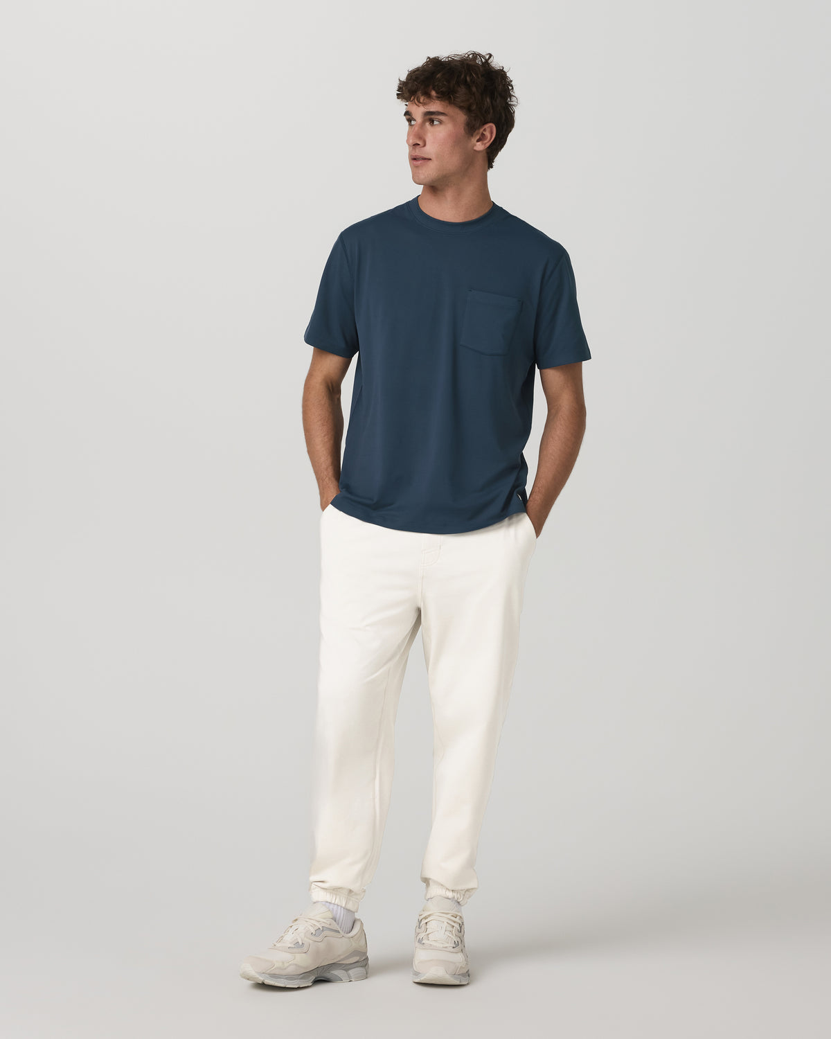 Vuori Short Sleeve Ponto Pocket Tee - Relaxed Fit Ocean Blue