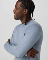 Vuori Long Sleeve Ponto Performance Tee Blue Dusk Heather