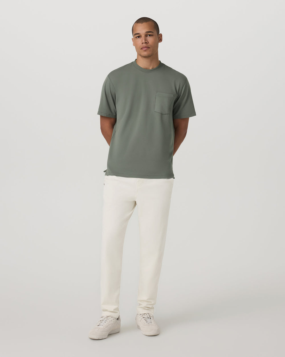 Vuori Short Sleeve Ponto Pocket Tee - Relaxed Fit Light Oregano