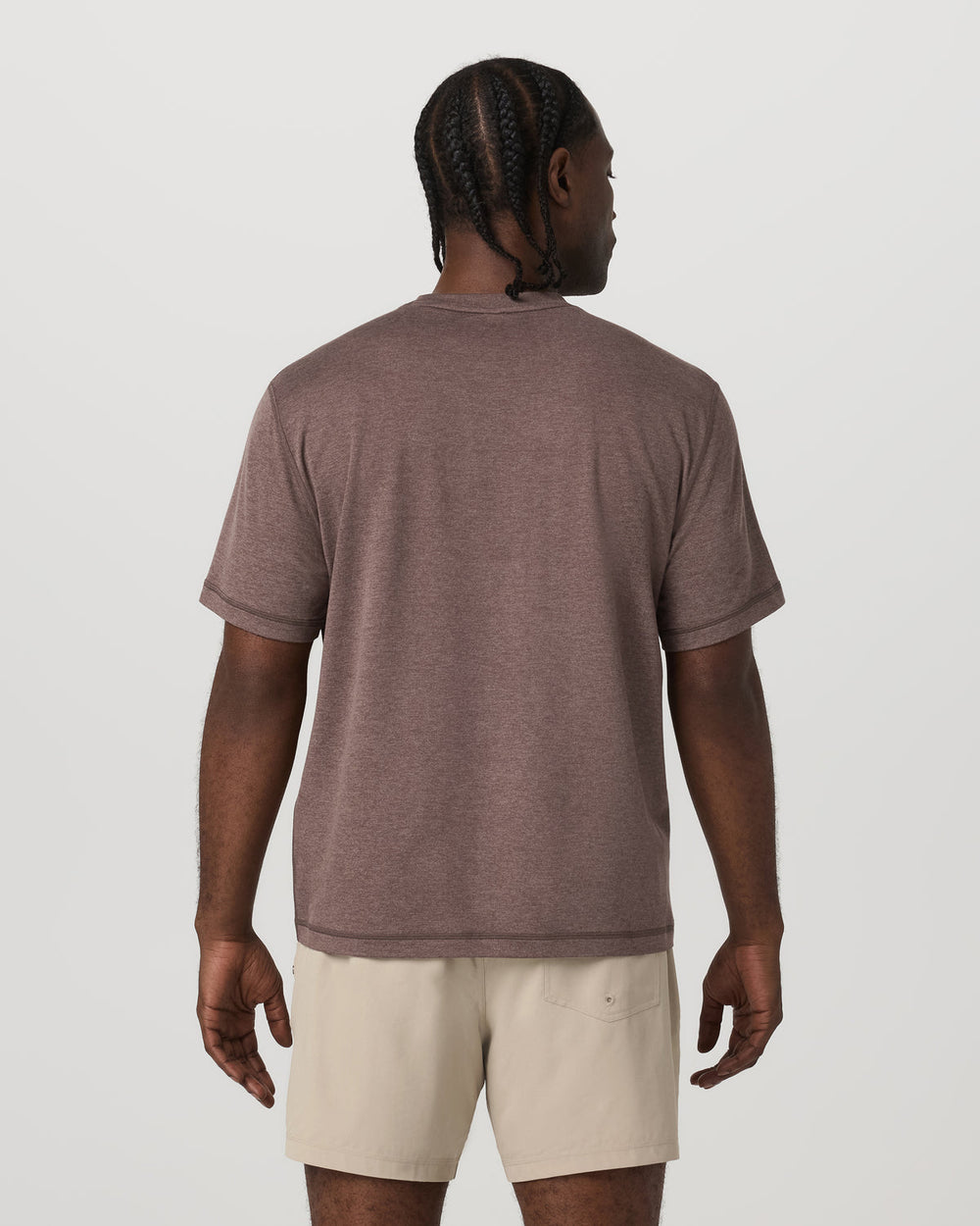 Vuori Short Sleeve Ponto Tee - Relaxed Fit Elm Heather