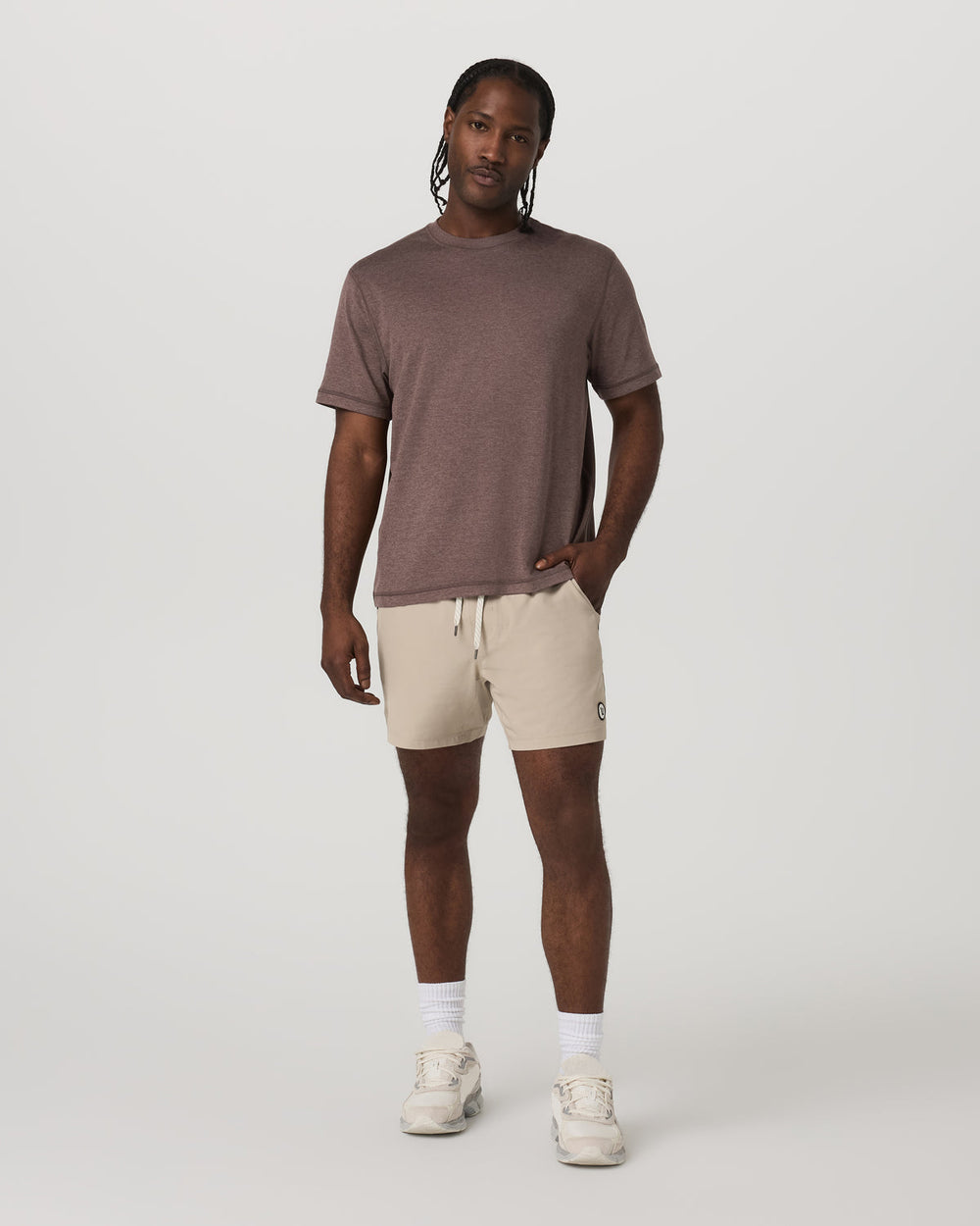 Vuori Short Sleeve Ponto Tee - Relaxed Fit Elm Heather