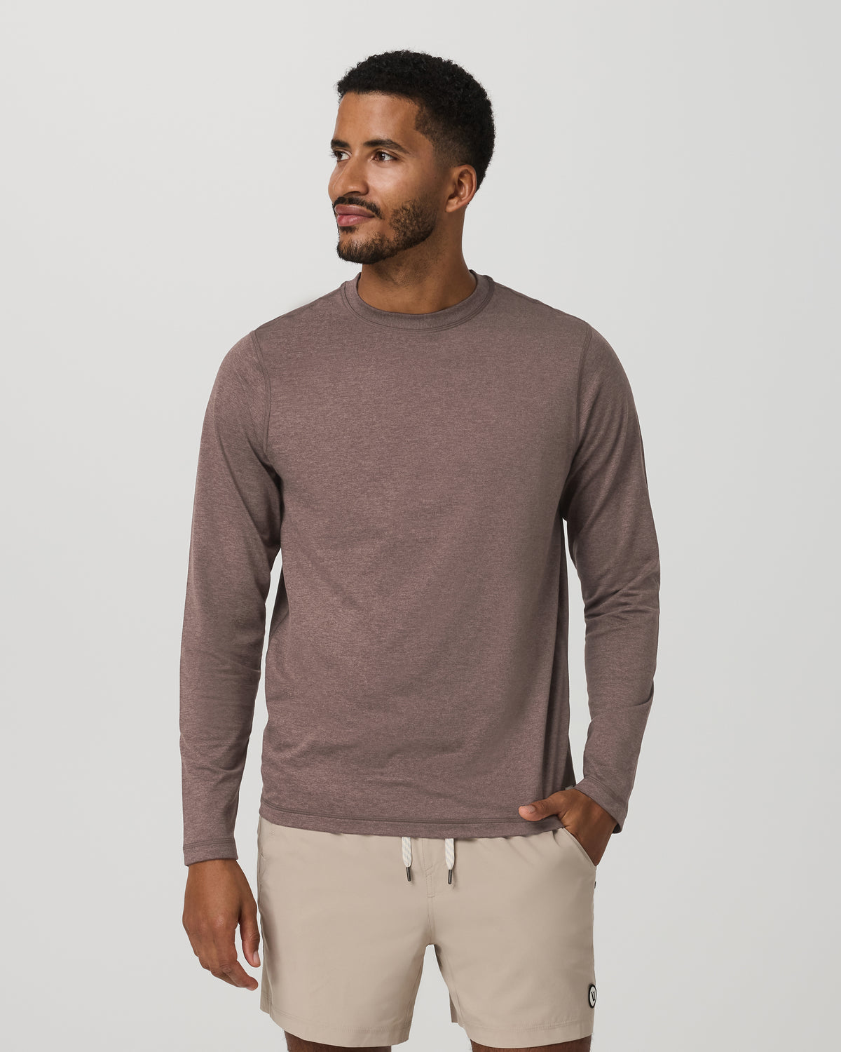 Vuori Men's Long Sleeve Ponto Performance Tee Elm Heather