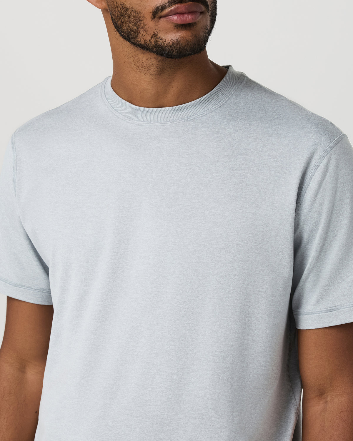Vuori Short Sleeve Ponto Tee - Relaxed Fit Harbor Grey Heather