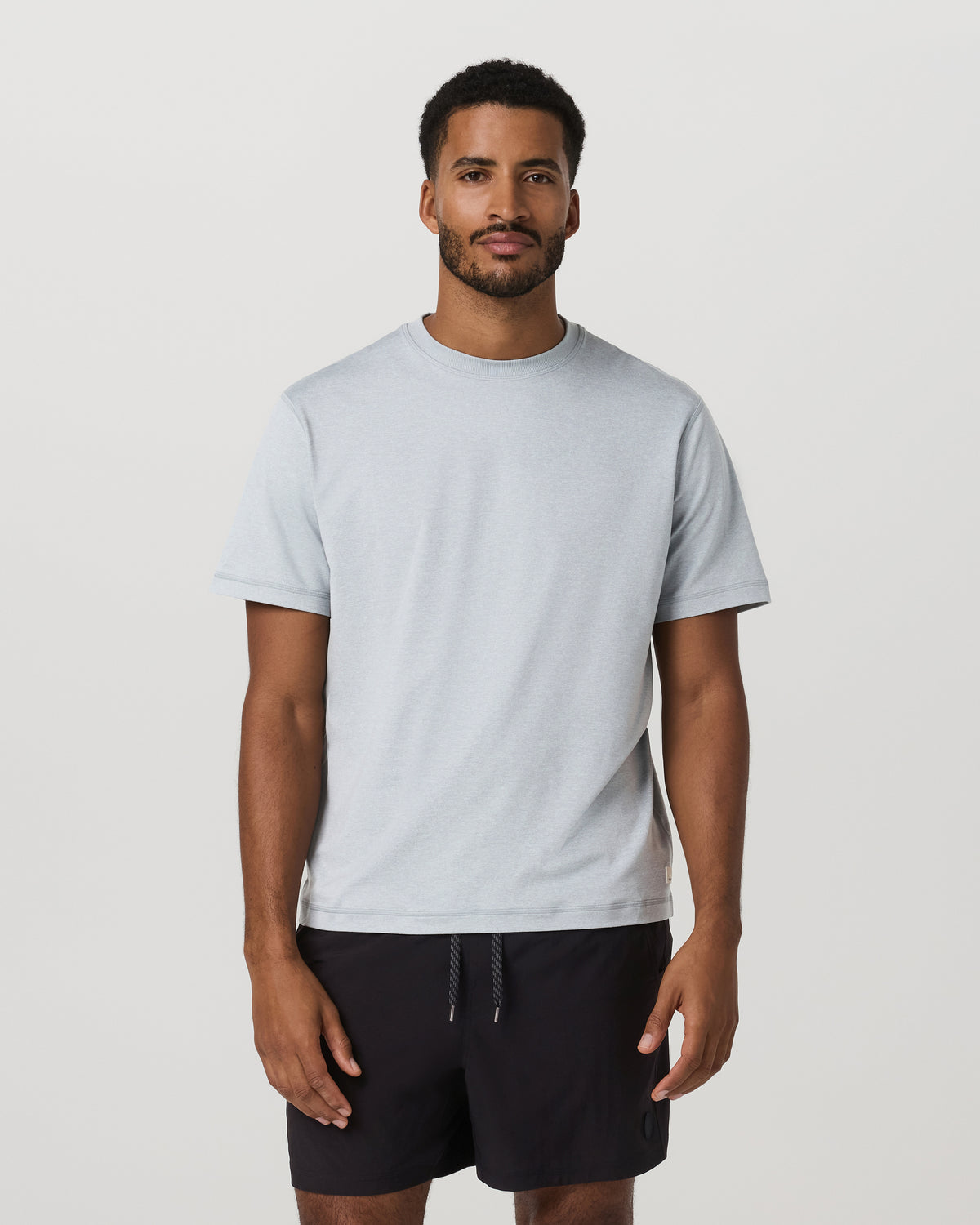 Vuori Short Sleeve Ponto Tee - Relaxed Fit Harbor Grey Heather