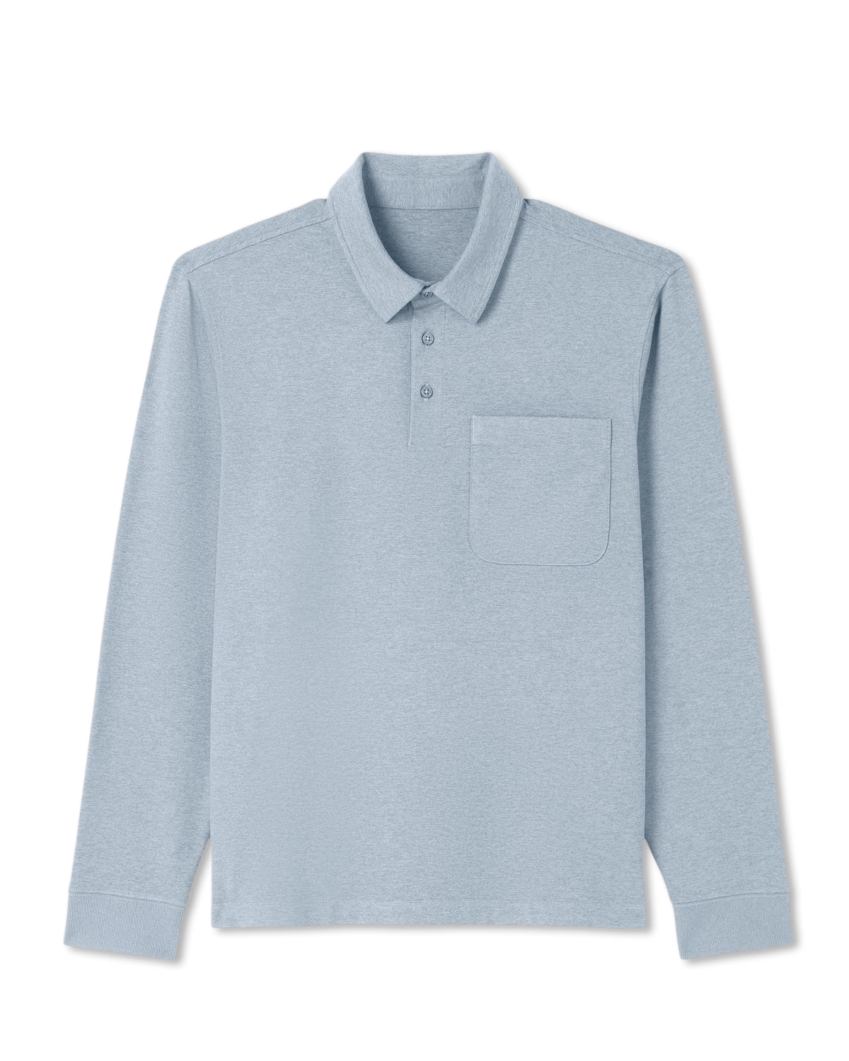 Vuori Men's Long Sleeve Coronado Rugby Shirt Blue Dusk Heather