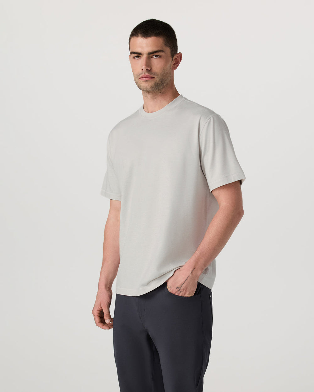 Vuori Men's Short Sleeve Ponto Tee - Relaxed Salt Heather