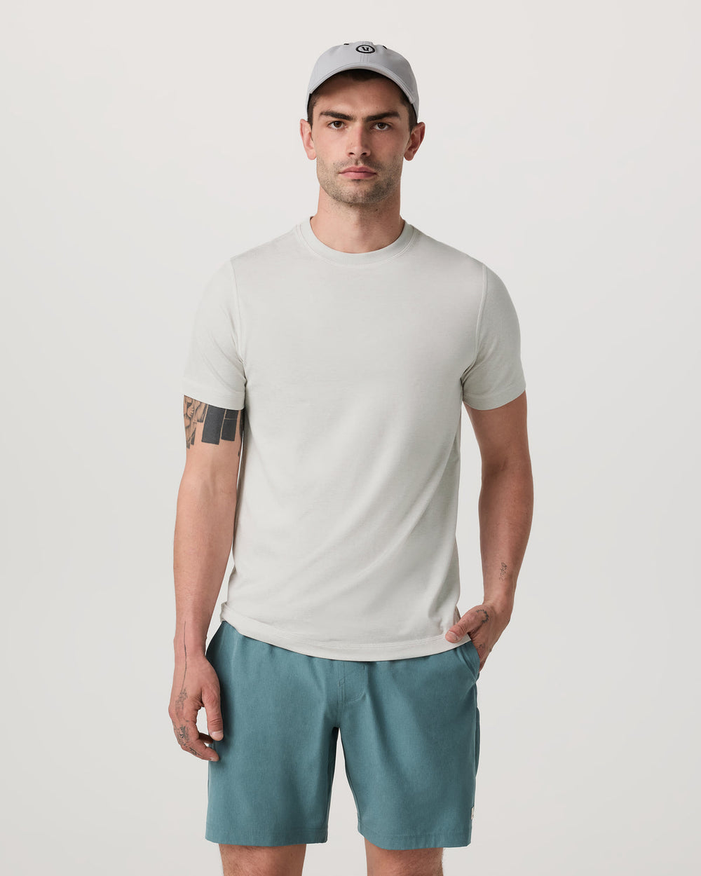 Vuori Men's Short Sleeve Ponto Performance Tee Salt Heather