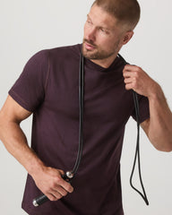 Vuori Men's Short Sleeve Ponto Performance Tee Raisin Heather