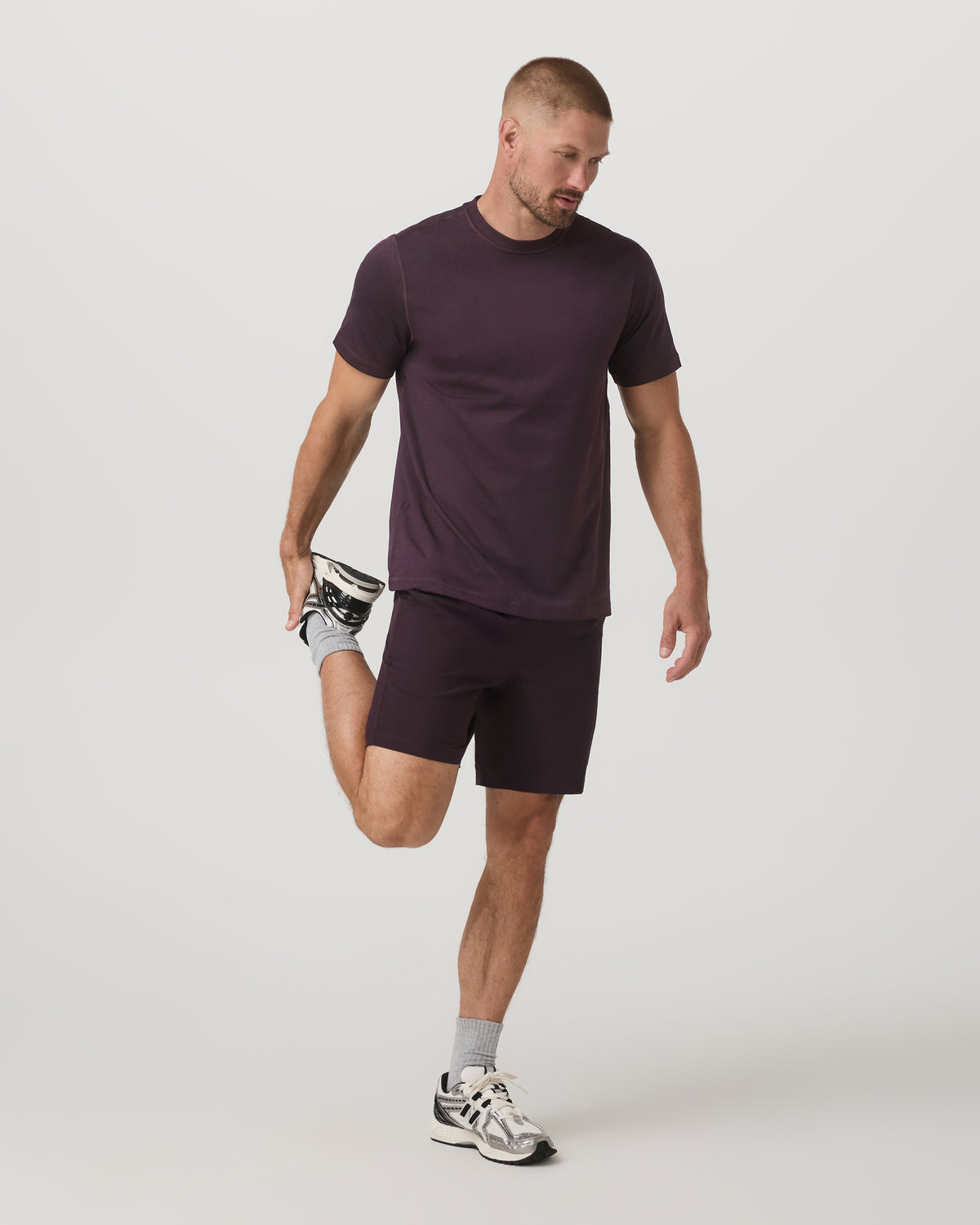Vuori Men's Short Sleeve Ponto Performance Tee Raisin Heather