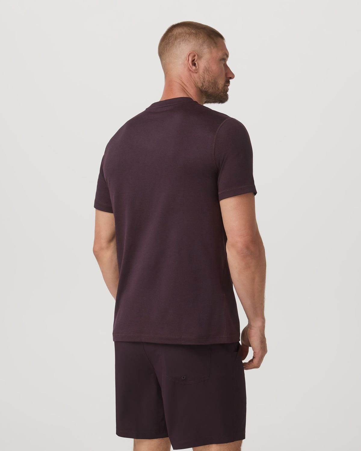 Vuori Men's Short Sleeve Ponto Performance Tee Raisin Heather