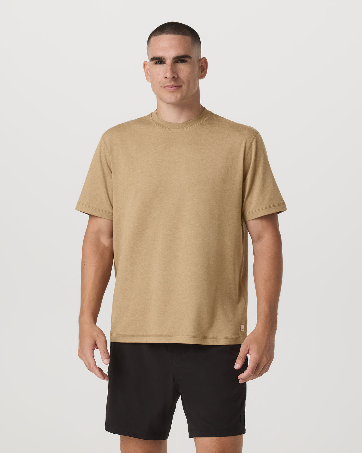 Vuori Men's Short Sleeve Ponto Tee - Relaxed Sungold Heather