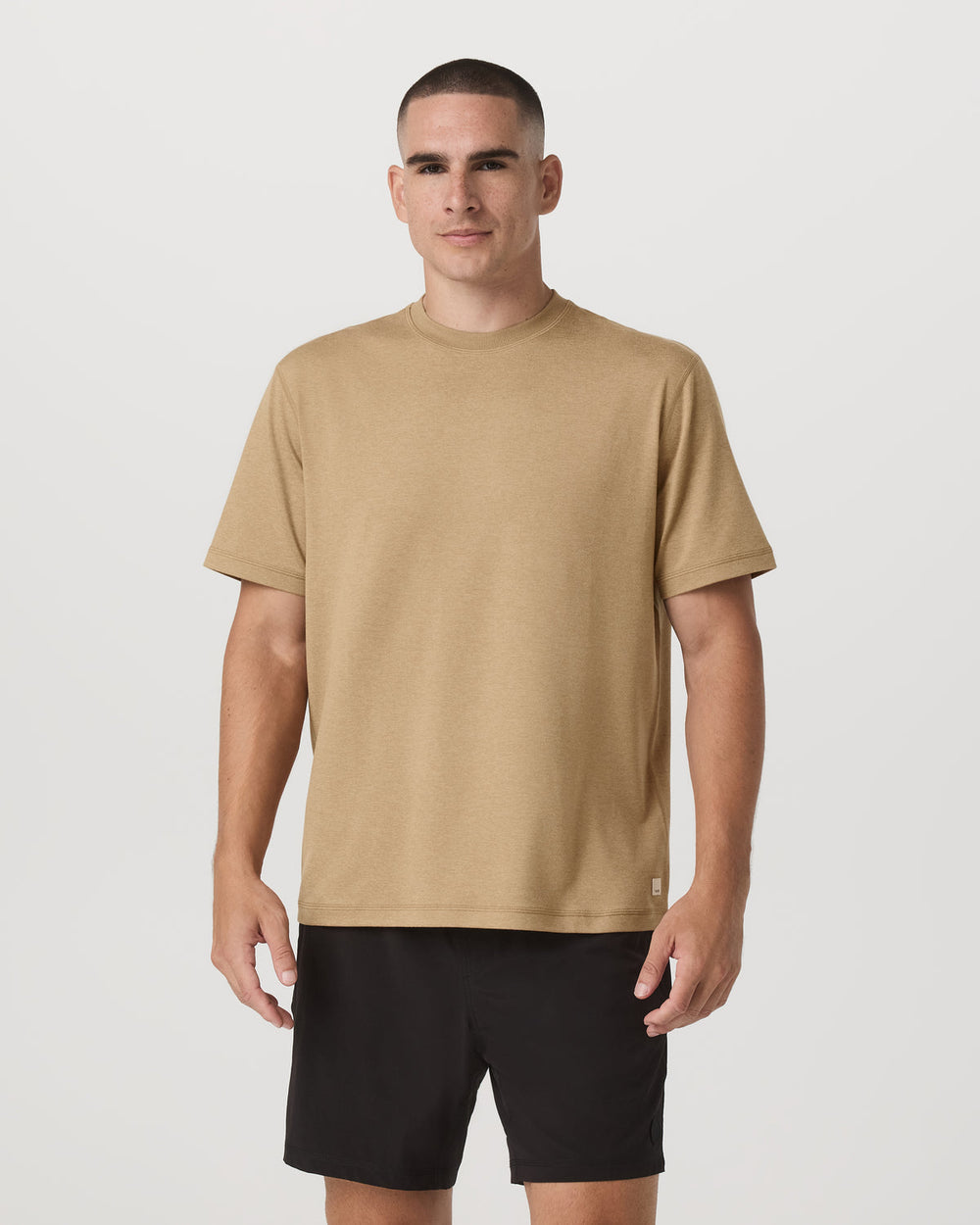 Vuori Men's Short Sleeve Ponto Tee - Relaxed Sungold Heather