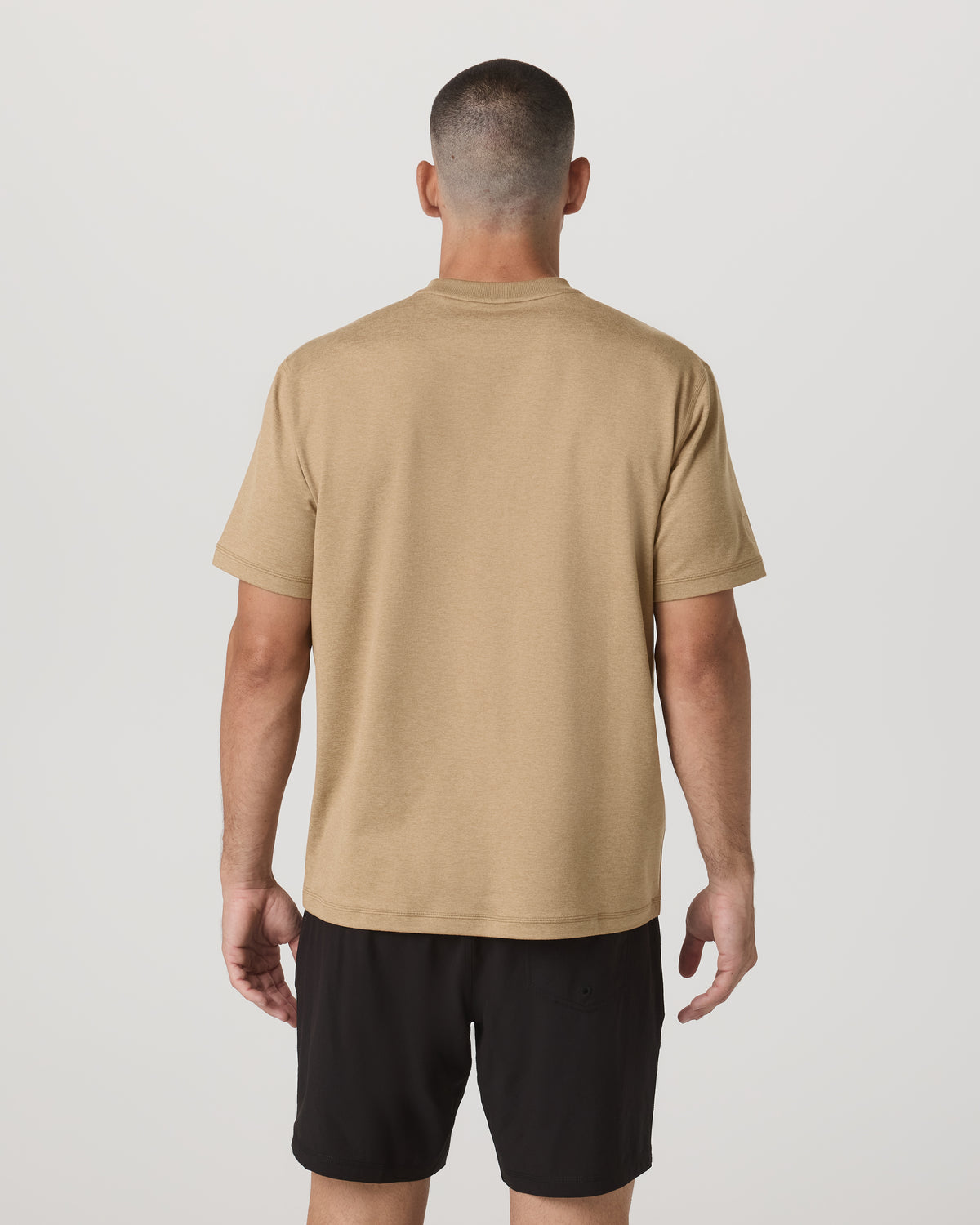 Vuori Men's Short Sleeve Ponto Tee - Relaxed Sungold Heather