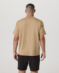 Vuori Men's Short Sleeve Ponto Tee - Relaxed Sungold Heather