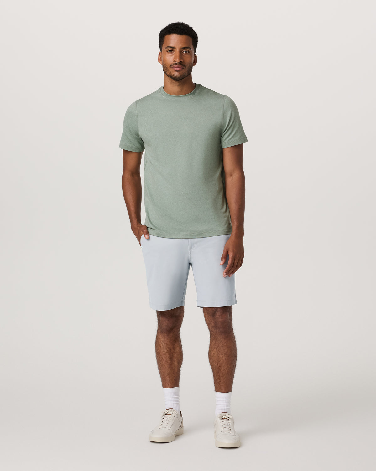 Vuori Men's Short Sleeve Ponto Performance Tee Thyme Heather