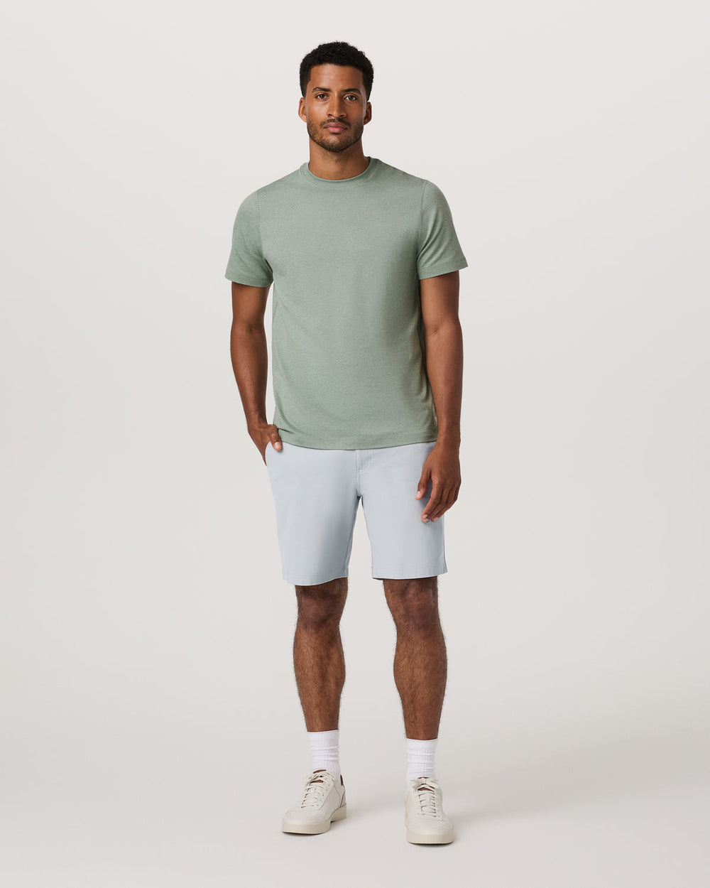 Vuori Men's Short Sleeve Ponto Performance Tee Thyme Heather