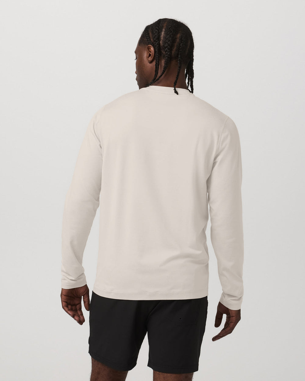 Vuori Men's Long Sleeve Ponto Performance Tee Oatmeal Heather