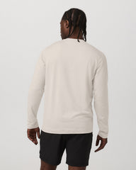 Vuori Men's Long Sleeve Ponto Performance Tee Oatmeal Heather