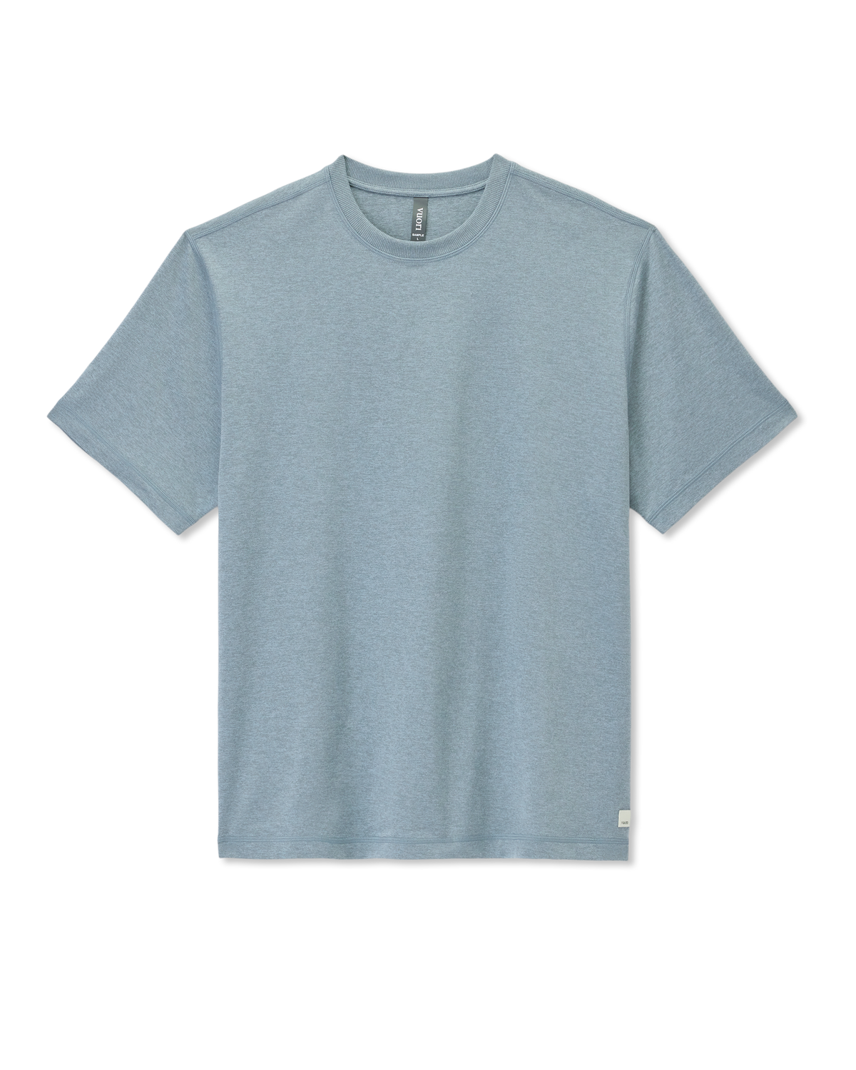 Vuori Short Sleeve Ponto Tee - Relaxed Fit Dusty Blue Heather