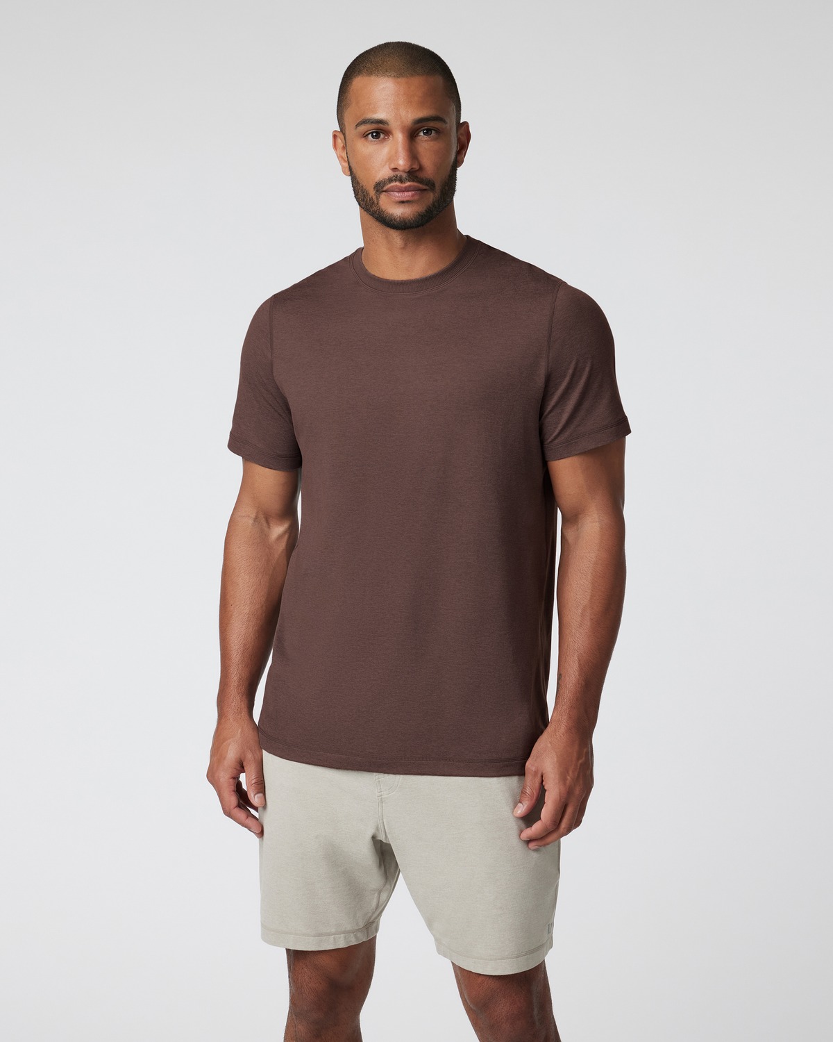 Vuori Short Sleeve Ponto Performance Tee Java Heather