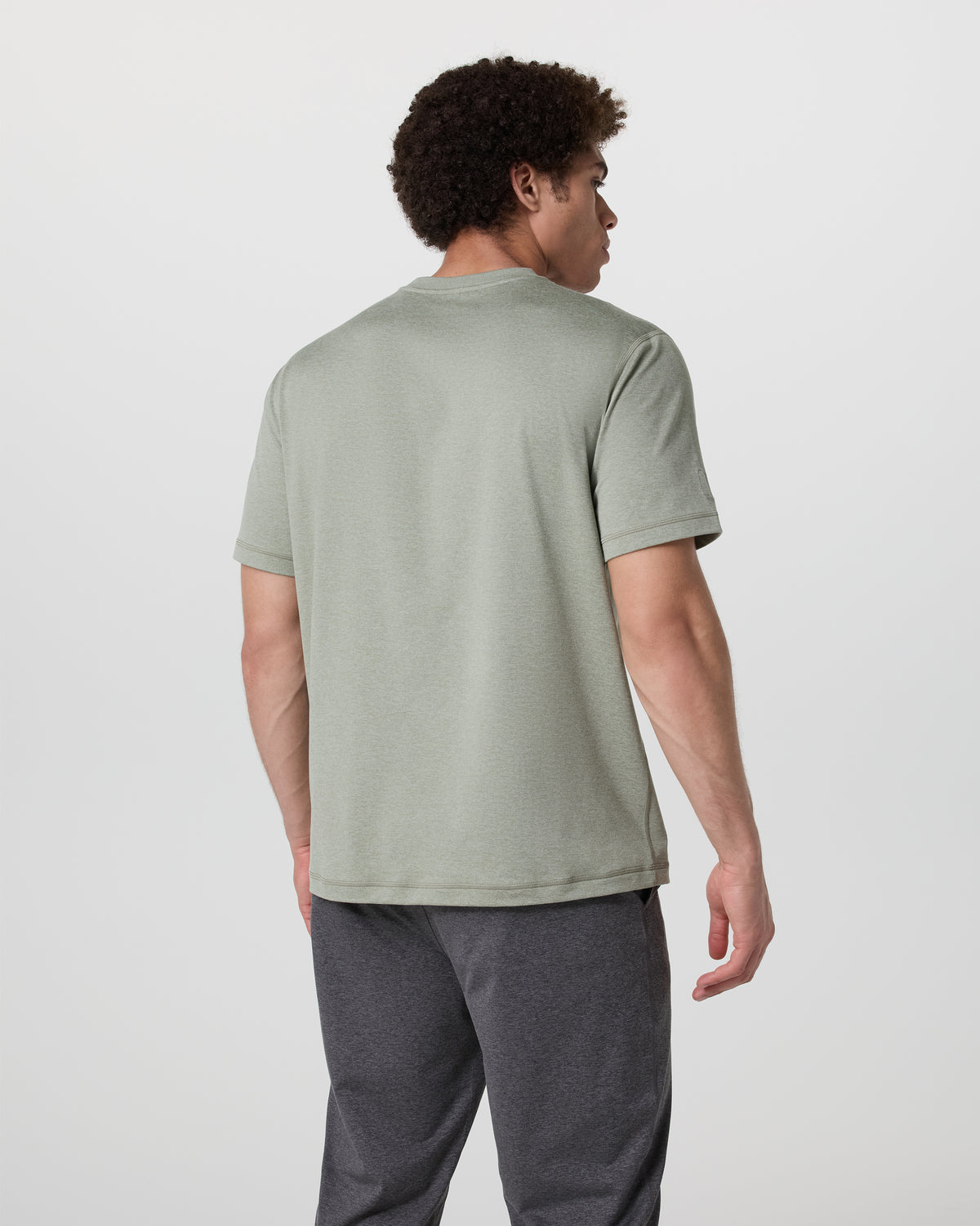 Vuori Short Sleeve Ponto Tee - Relaxed Fit Agave Green Heather