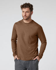 Vuori Long Sleeve Ponto Performance Tee Pecan Heather