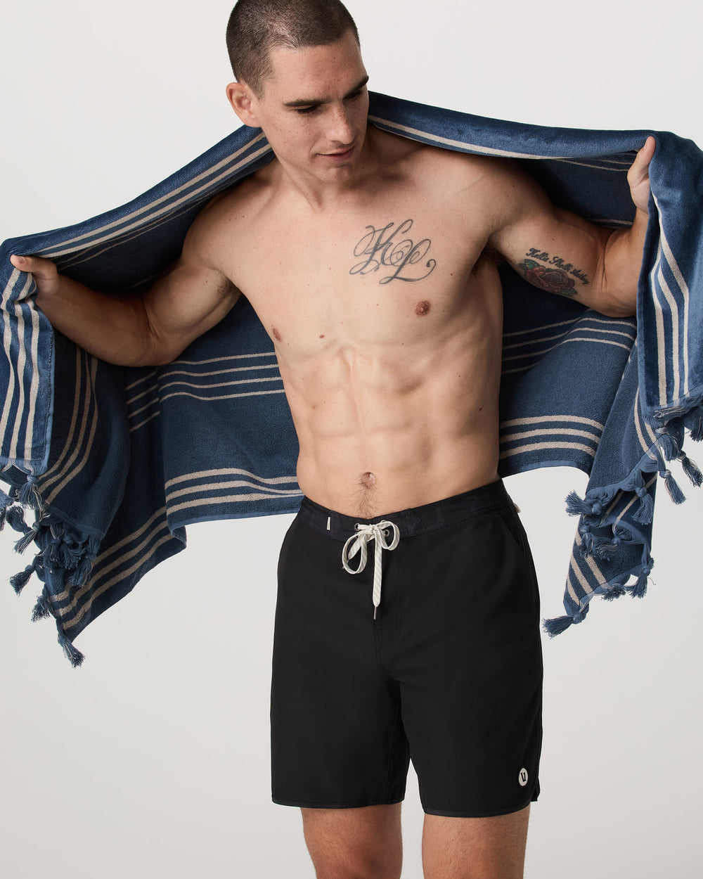 Vuori Fringe Beach Towel Versatile Towel - Pond