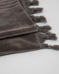 Vuori Fringe Beach Towel Java Quick Dry Towel