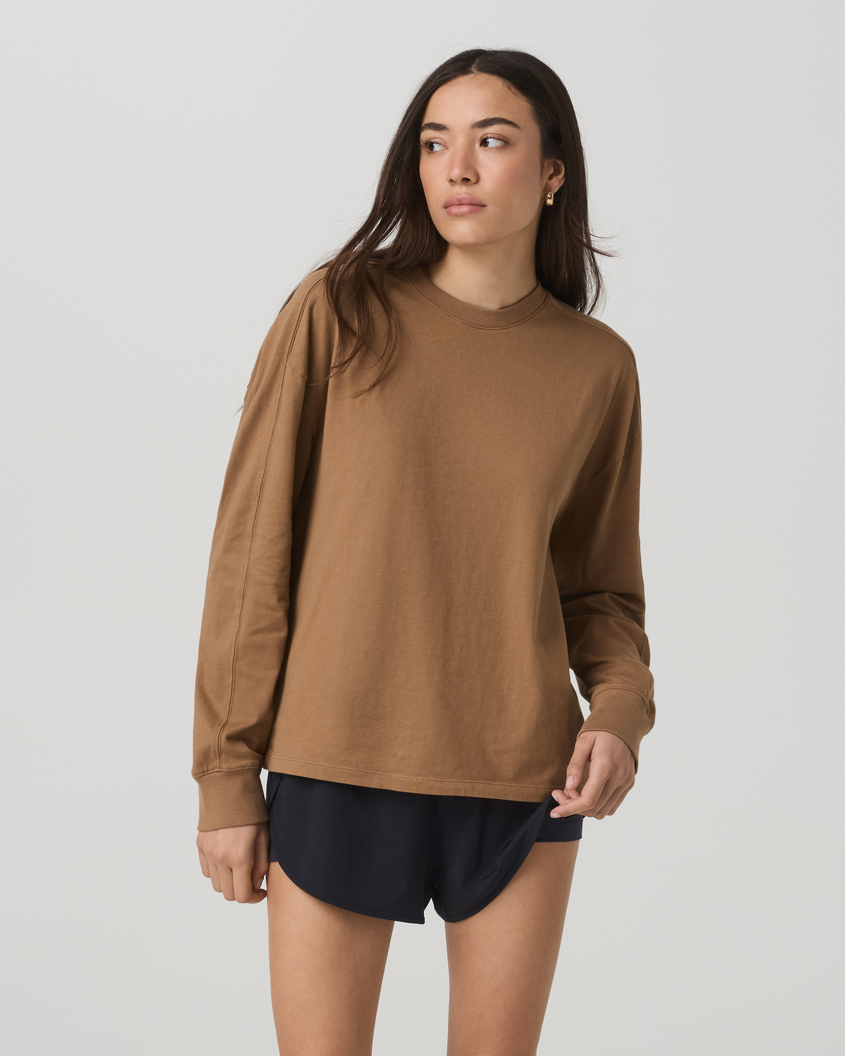 Vuori Long Sleeve Heavyweight Cotton Tee Women's Acorn Shirt