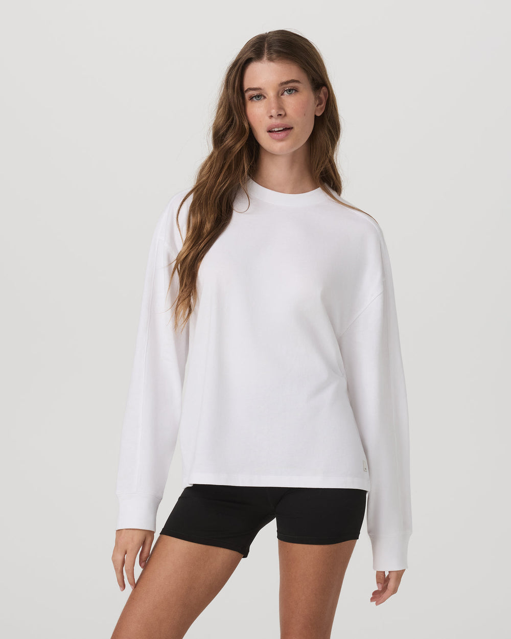 Vuori Long Sleeve Heavyweight Cotton Tee Women's White Shirt