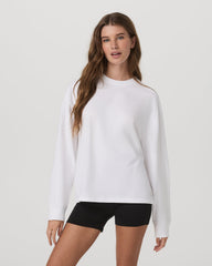 Vuori Long Sleeve Heavyweight Cotton Tee Women's White Shirt